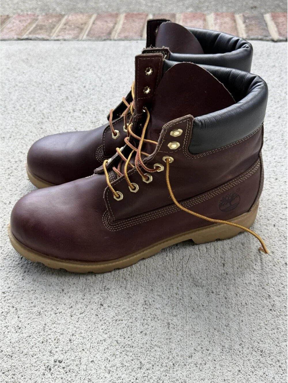 Timberland 6 Inch Premium Waterproof Boots Men 11.5 Brown Leather Style 19080